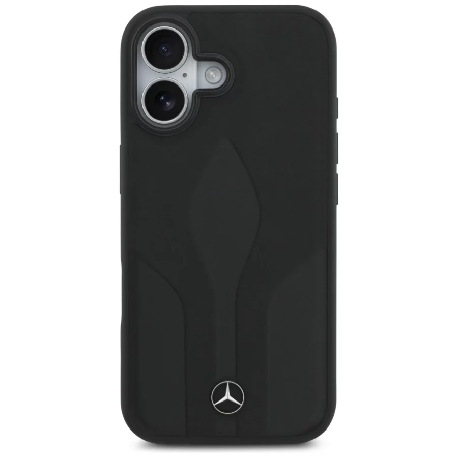 Etui Mercedes Leather The Move MagSafe na iPhone 17 - czarne