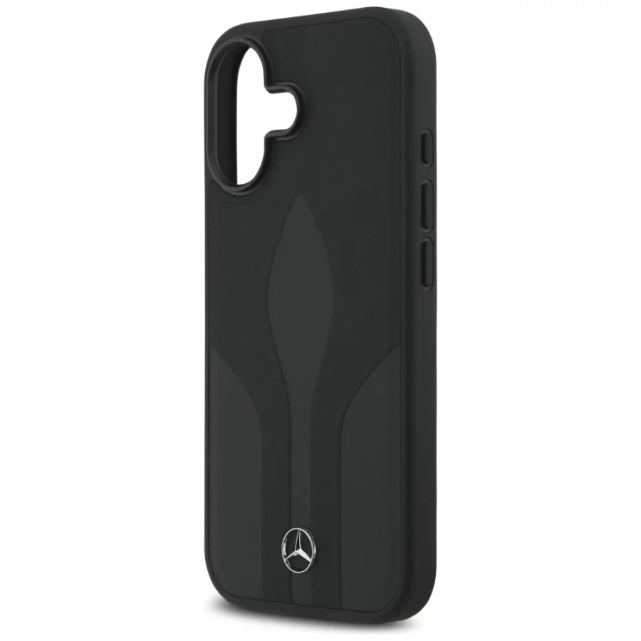 Etui Mercedes Leather The Move MagSafe na iPhone 17 - czarne