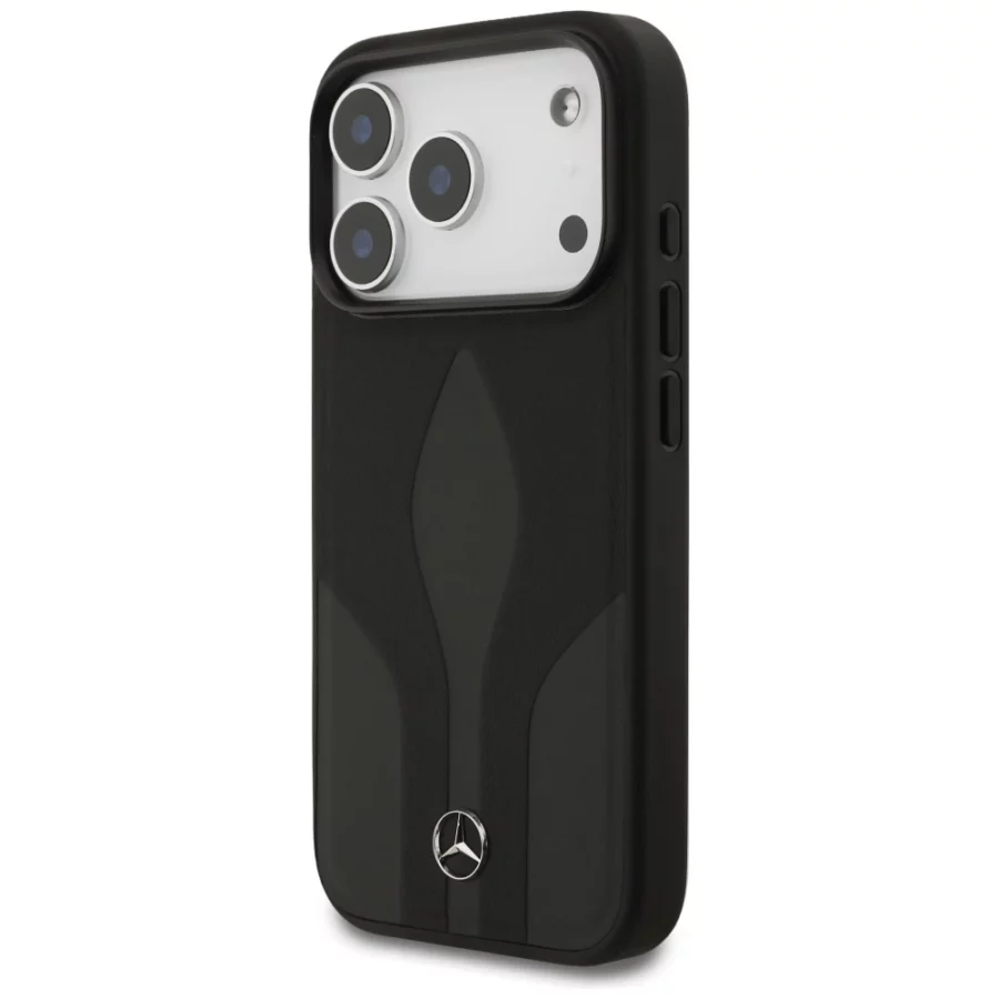 Etui Mercedes Leather The Move MagSafe na iPhone 17 Pro - czarne
