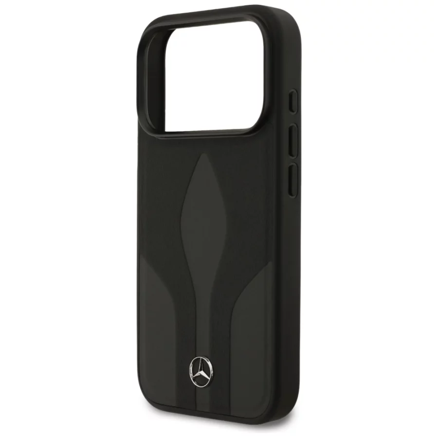 Etui Mercedes Leather The Move MagSafe na iPhone 17 Pro - czarne