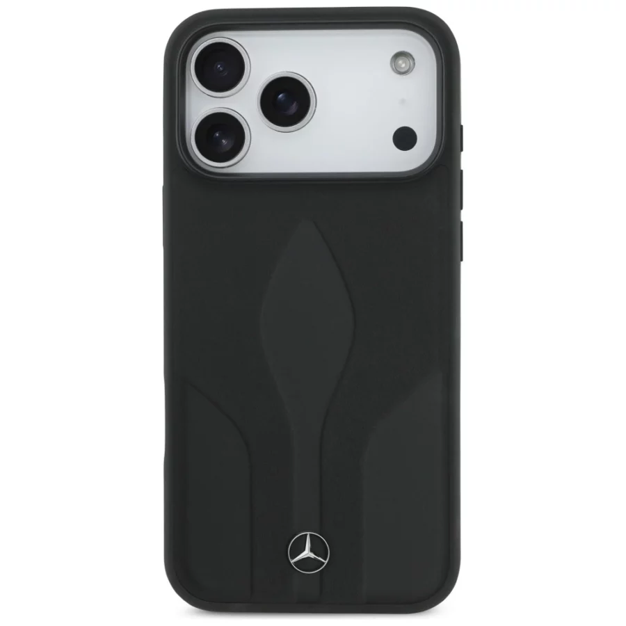 Etui Mercedes Leather The Move MagSafe na iPhone 17 Pro Max - czarne