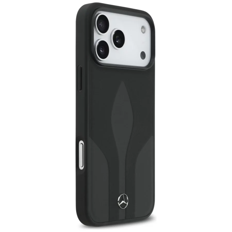 Etui Mercedes Leather The Move MagSafe na iPhone 17 Pro Max - czarne