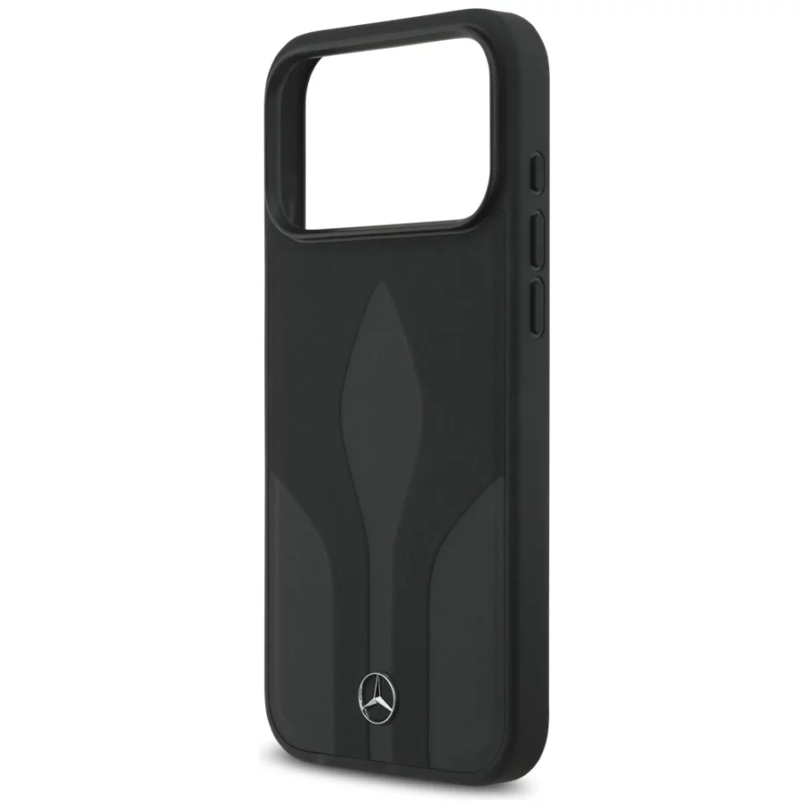Etui Mercedes Leather The Move MagSafe na iPhone 17 Pro Max - czarne
