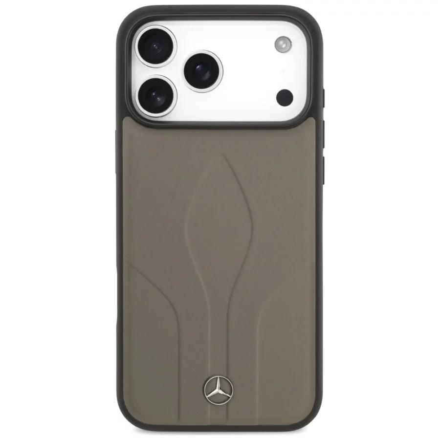 Etui Mercedes Leather The Move MagSafe na iPhone 17 Pro Max - beżowe