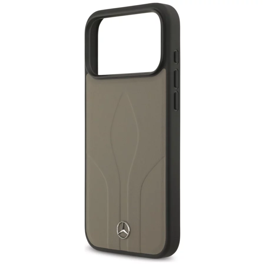 Etui Mercedes Leather The Move MagSafe na iPhone 17 Pro Max - beżowe