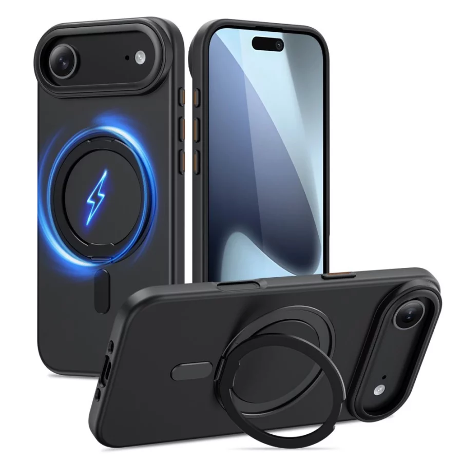 Etui Tech-Protect MagRing MagSafe na iPhone 17 Air - czarne