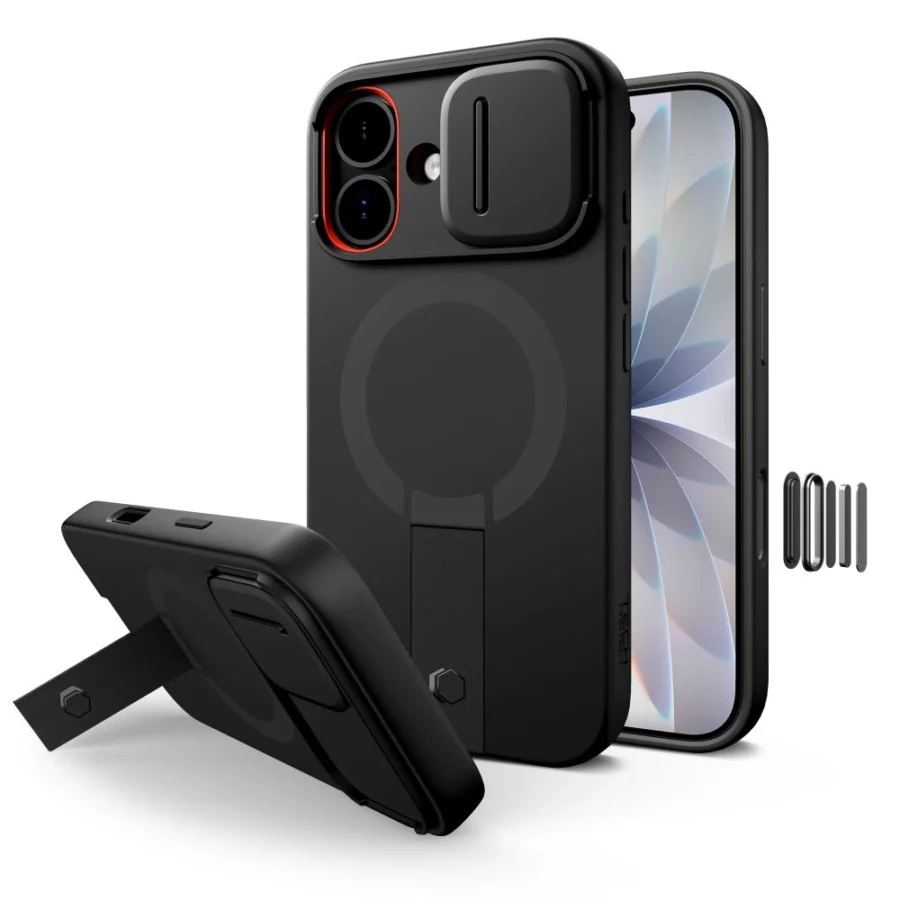 Etui Tech-Protect Kevlar Aura MagSafe na iPhone 17 - czarne