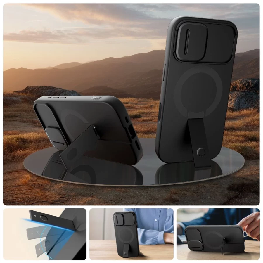 Etui Tech-Protect Kevlar Aura MagSafe na iPhone 17 - czarne