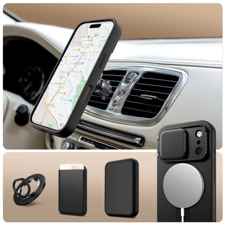 Etui Tech-Protect Kevlar Aura MagSafe na iPhone 17 Pro - czarne