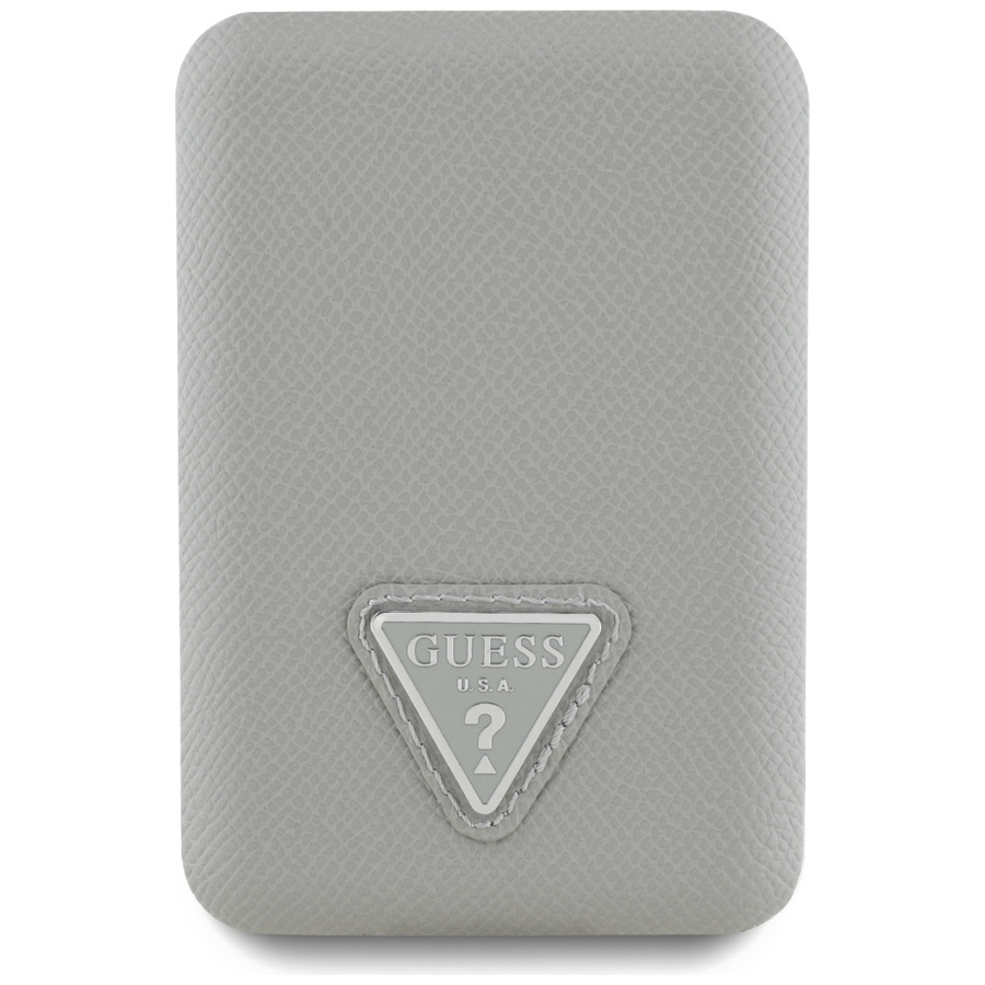 Powerbank indukcyjny Guess Grained       Triangle 5000mAh 15W USB-C MagSafe beżowy