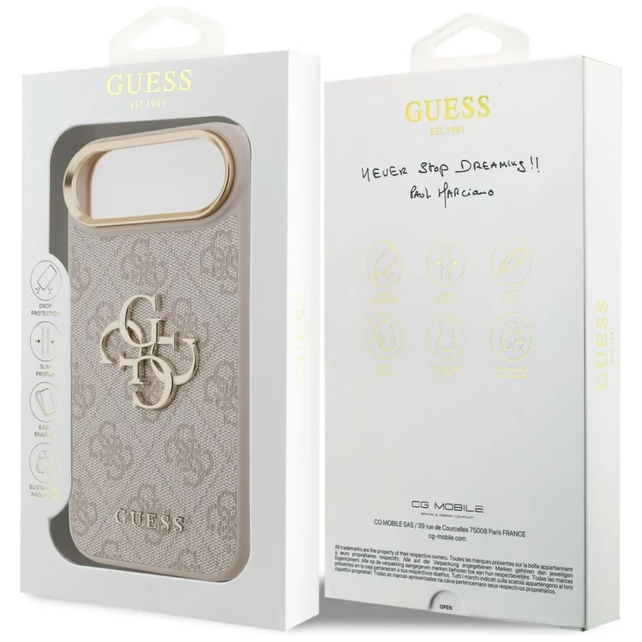 Etui Guess 4G Big 4G Classic Logo na iPhone Air - różowo-złote