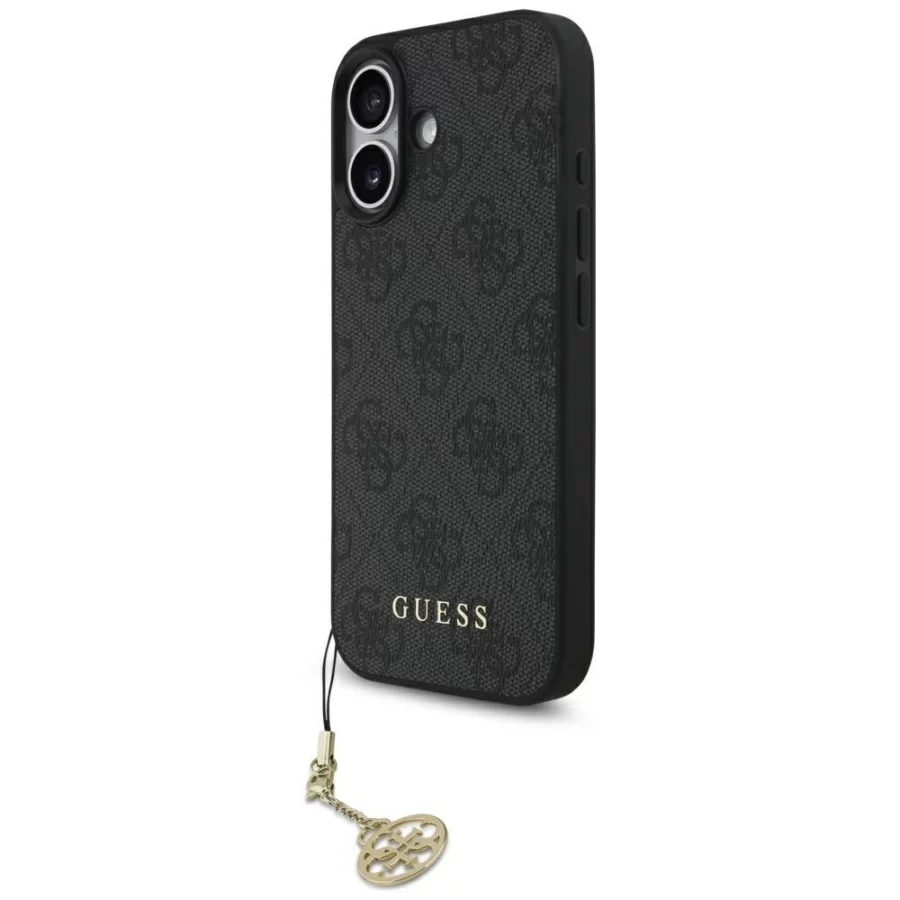 Etui Guess 4G Charms Collection MagSafe na iPhone 17 - czarne