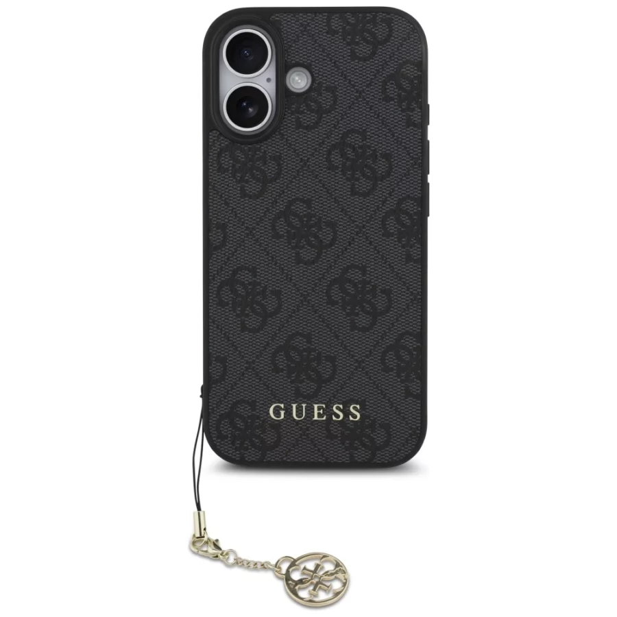 Etui Guess 4G Charms Collection MagSafe na iPhone 17 - czarne