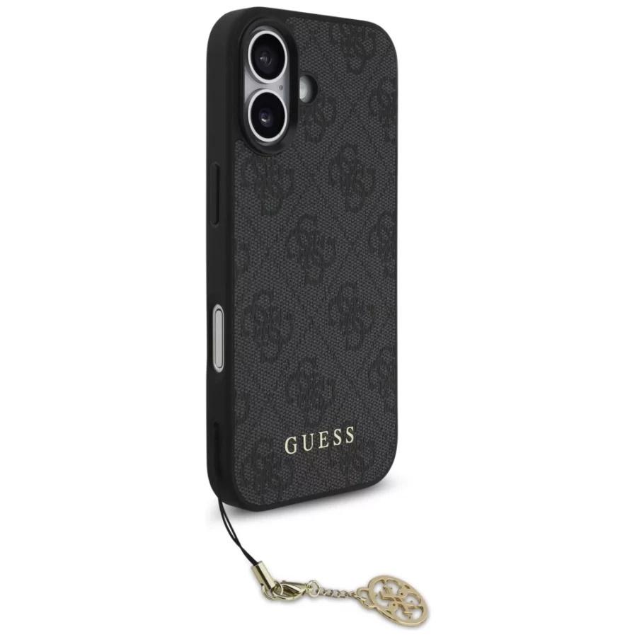 Etui Guess 4G Charms Collection MagSafe na iPhone 17 - czarne