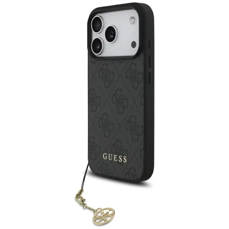 Etui Guess 4G Charms Collection MagSafe na iPhone 17 Pro - czarne