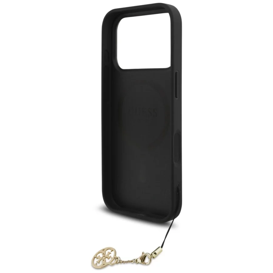Etui Guess 4G Charms Collection MagSafe na iPhone 17 Pro - czarne