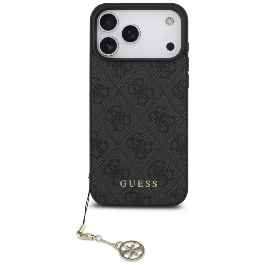 Etui Guess 4G Charms Collection MagSafe na iPhone 17 Pro Max - czarne
