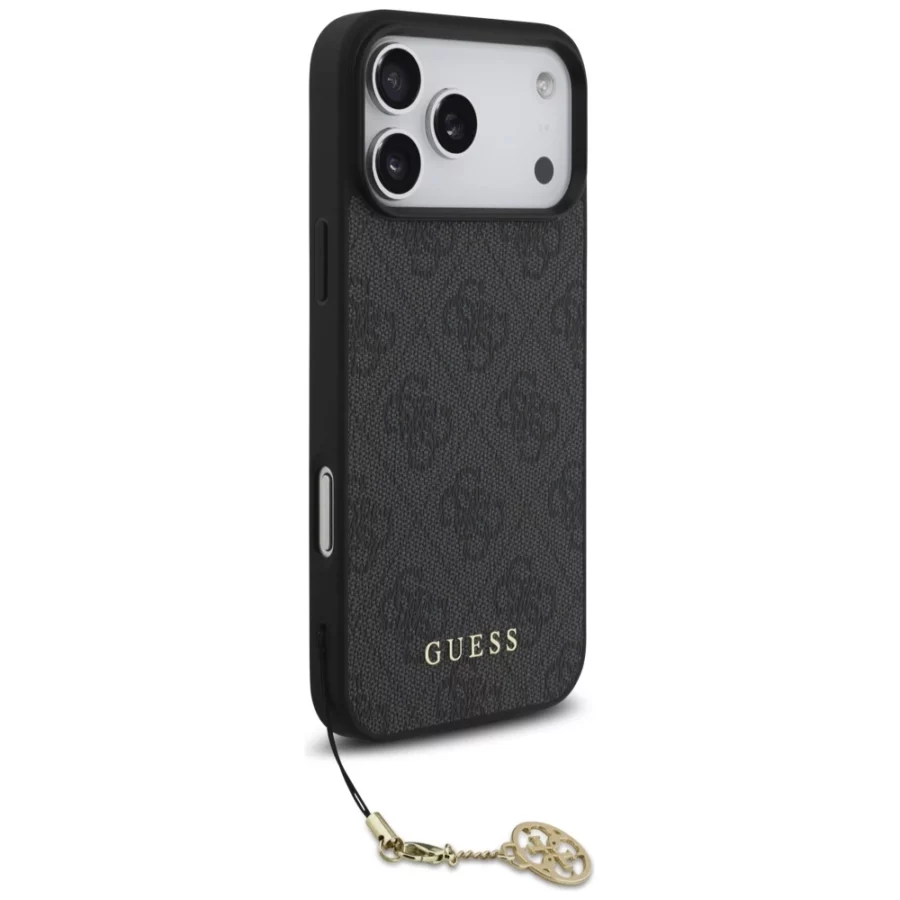 Etui Guess 4G Charms Collection MagSafe na iPhone 17 Pro Max - czarne