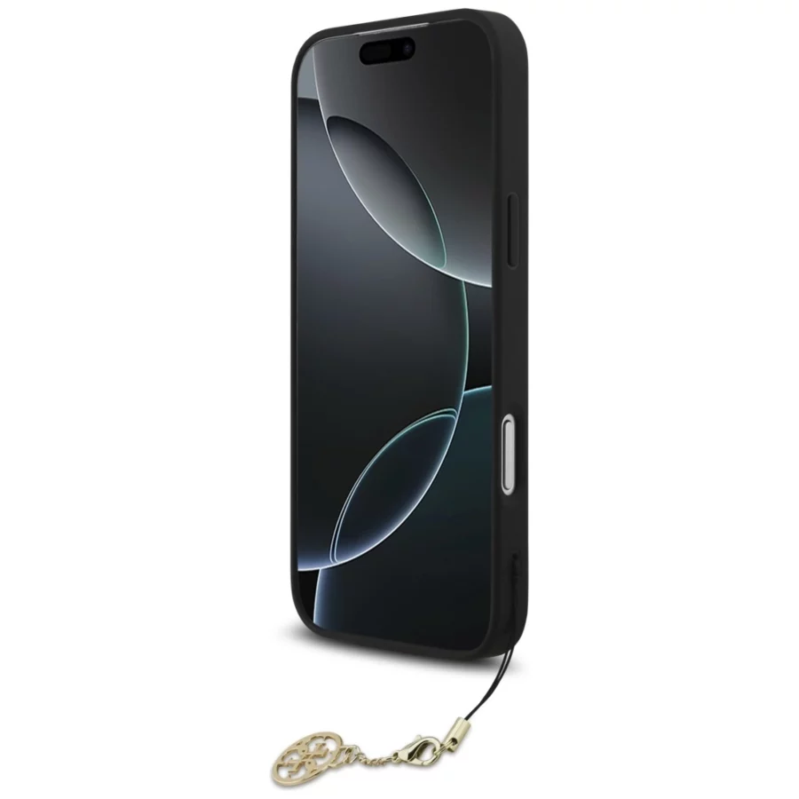 Etui Guess 4G Charms Collection MagSafe na iPhone 17 Pro Max - czarne