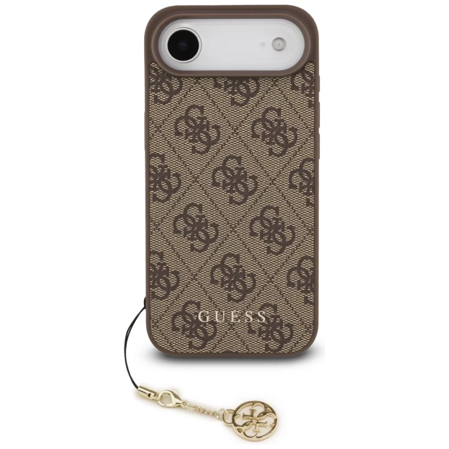 Etui Guess 4G Charms Collection MagSafe na iPhone Air - brązowe