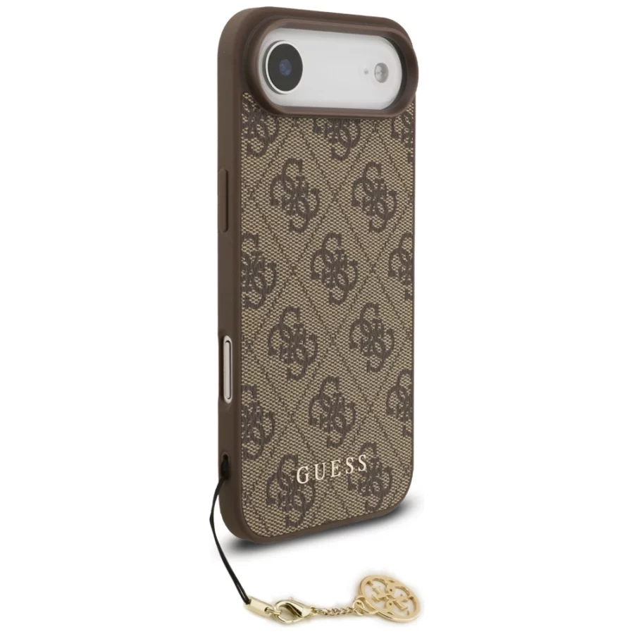 Etui Guess 4G Charms Collection MagSafe na iPhone Air - brązowe