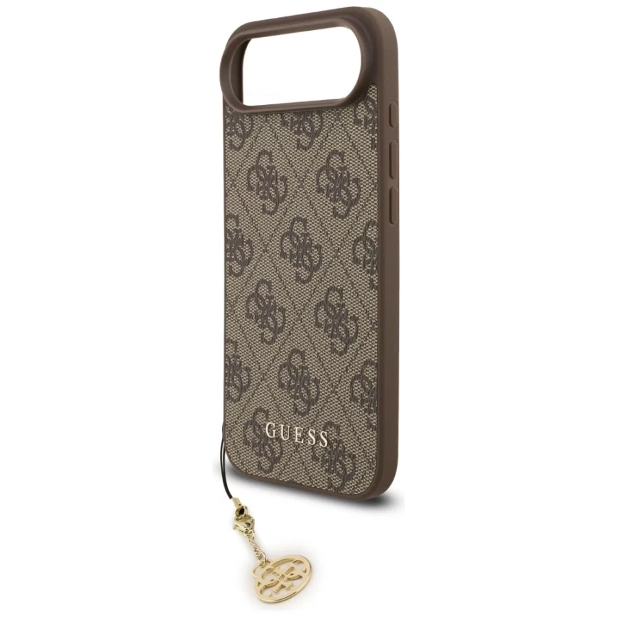 Etui Guess 4G Charms Collection MagSafe na iPhone Air - brązowe