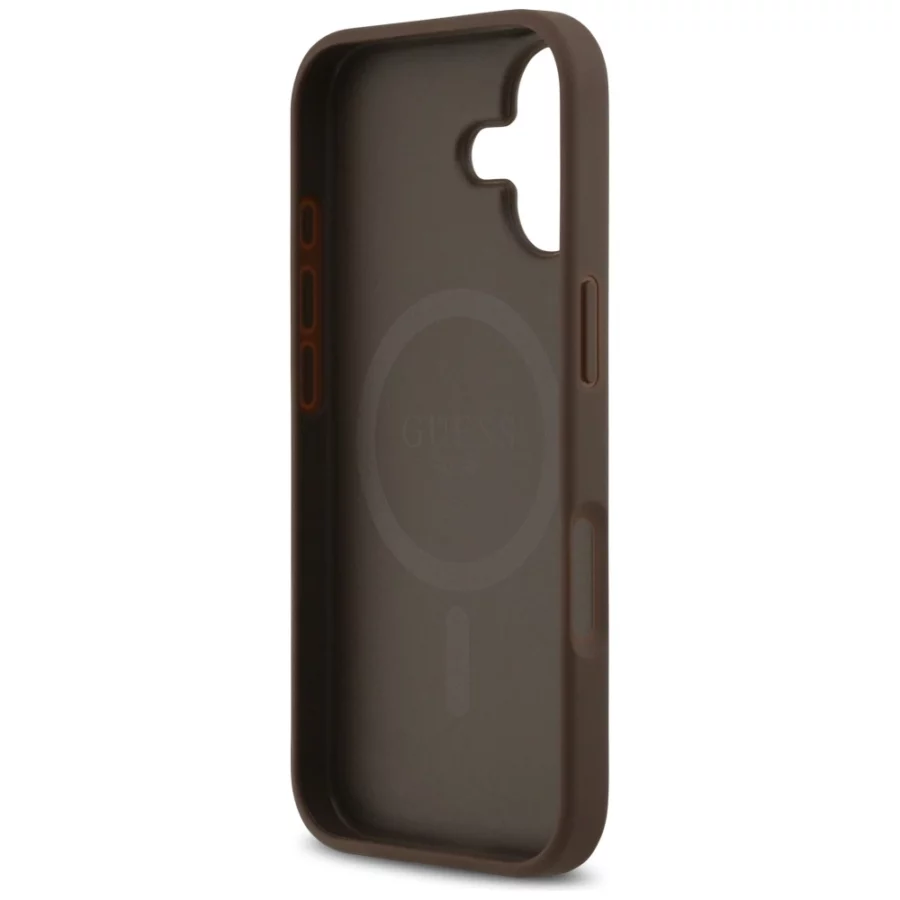 Etui Guess 4G Circle Classic Logo MagSafe na iPhone 17 - brązowe