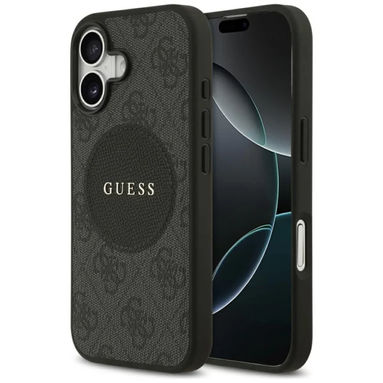 Etui Guess 4G Circle Classic Logo MagSafe na iPhone 17 - czarne