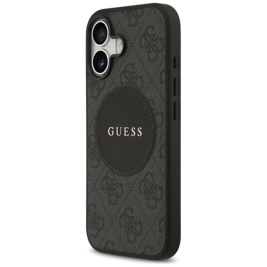 Etui Guess 4G Circle Classic Logo MagSafe na iPhone 17 - czarne