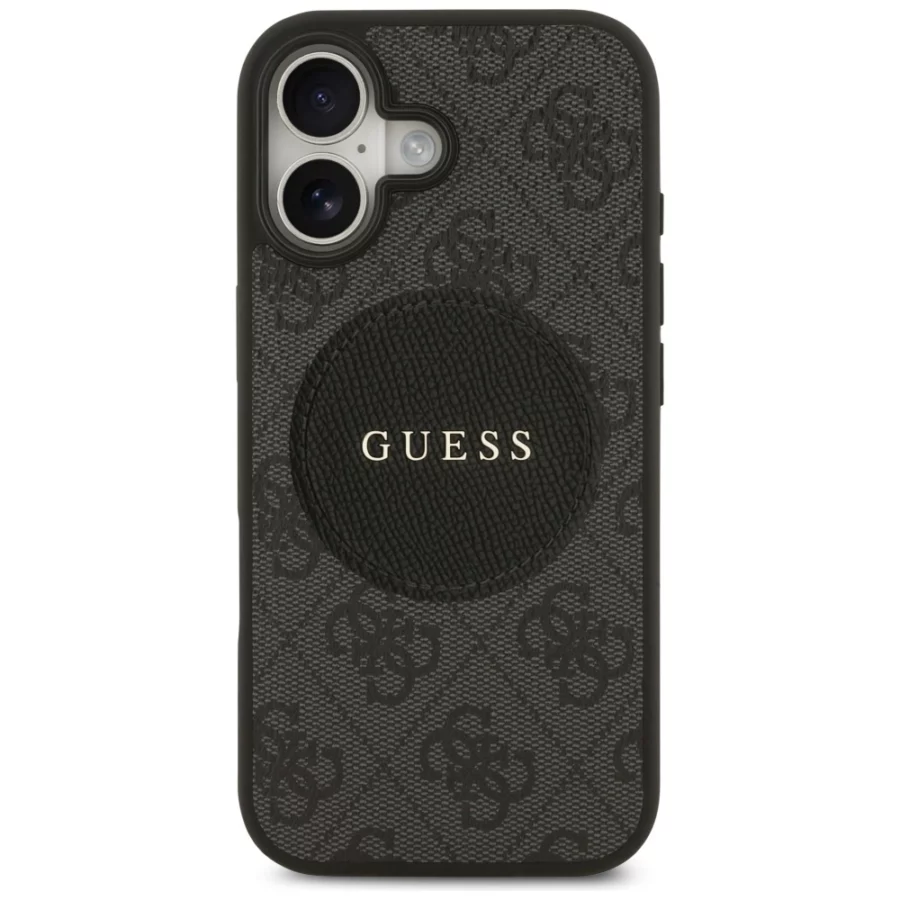 Etui Guess 4G Circle Classic Logo MagSafe na iPhone 17 - czarne