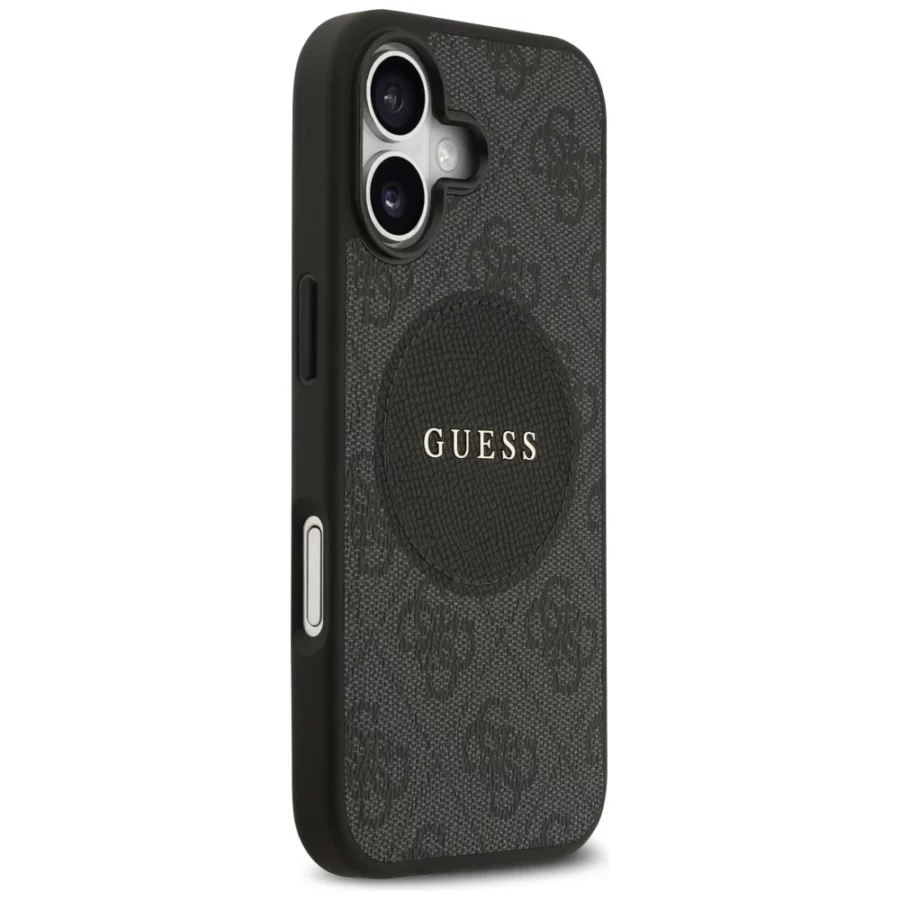 Etui Guess 4G Circle Classic Logo MagSafe na iPhone 17 - czarne