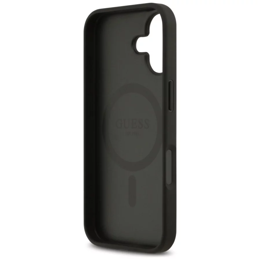 Etui Guess 4G Circle Classic Logo MagSafe na iPhone 17 - czarne