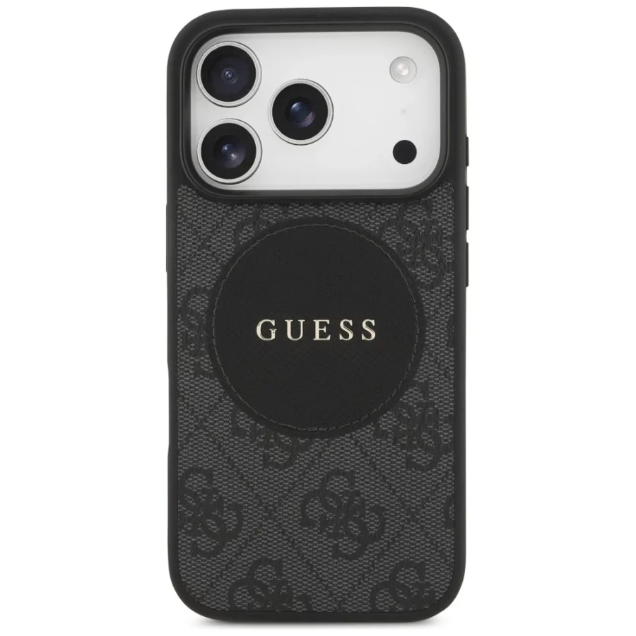 Etui Guess 4G Circle Classic Logo MagSafe na iPhone 17 Pro - czarne