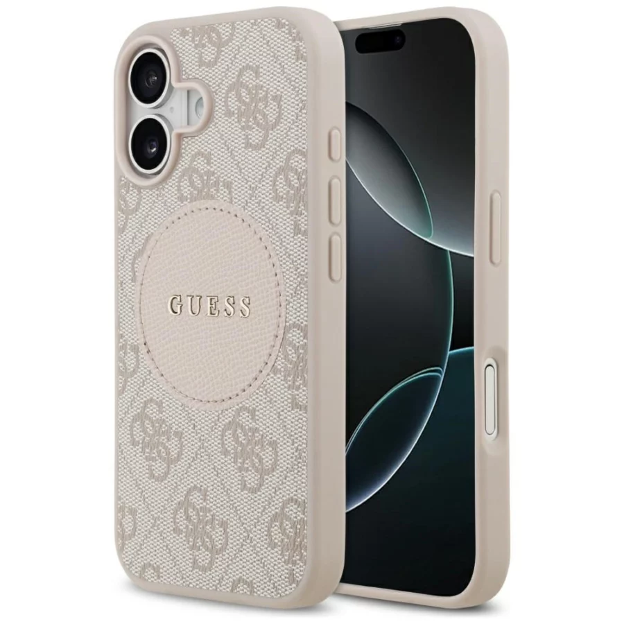 Etui Guess 4G Circle Classic Logo MagSafe na iPhone 17 - różowe
