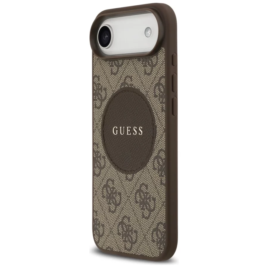 Etui Guess 4G Circle Classic Logo MagSafe na iPhone Air - brązowe
