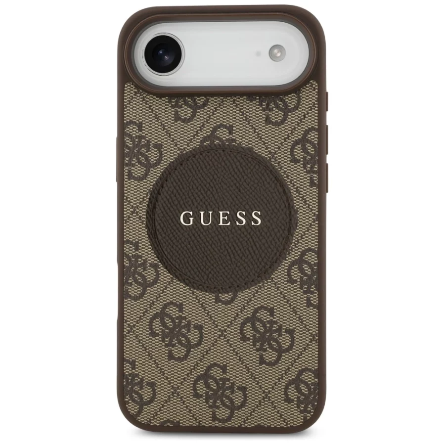 Etui Guess 4G Circle Classic Logo MagSafe na iPhone Air - brązowe