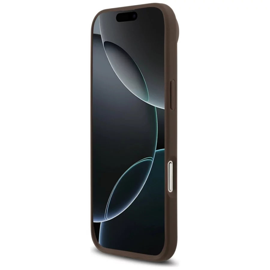 Etui Guess 4G Circle Classic Logo MagSafe na iPhone Air - brązowe