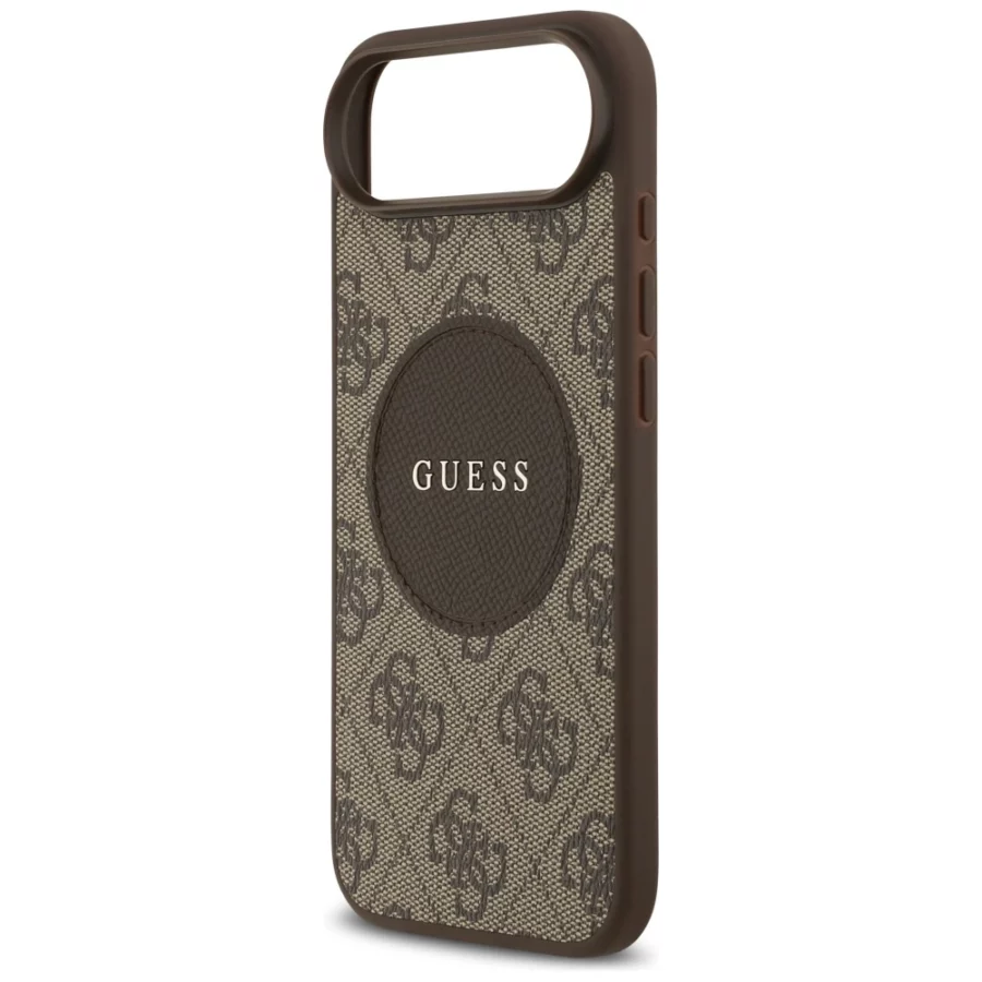 Etui Guess 4G Circle Classic Logo MagSafe na iPhone Air - brązowe