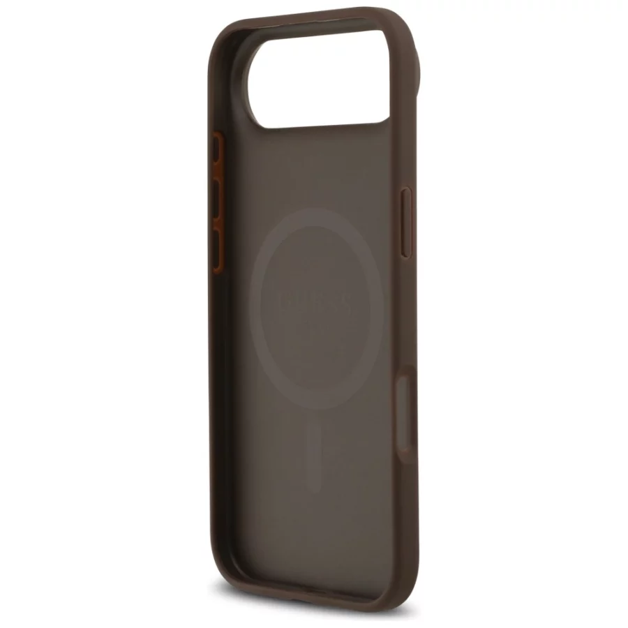 Etui Guess 4G Circle Classic Logo MagSafe na iPhone Air - brązowe