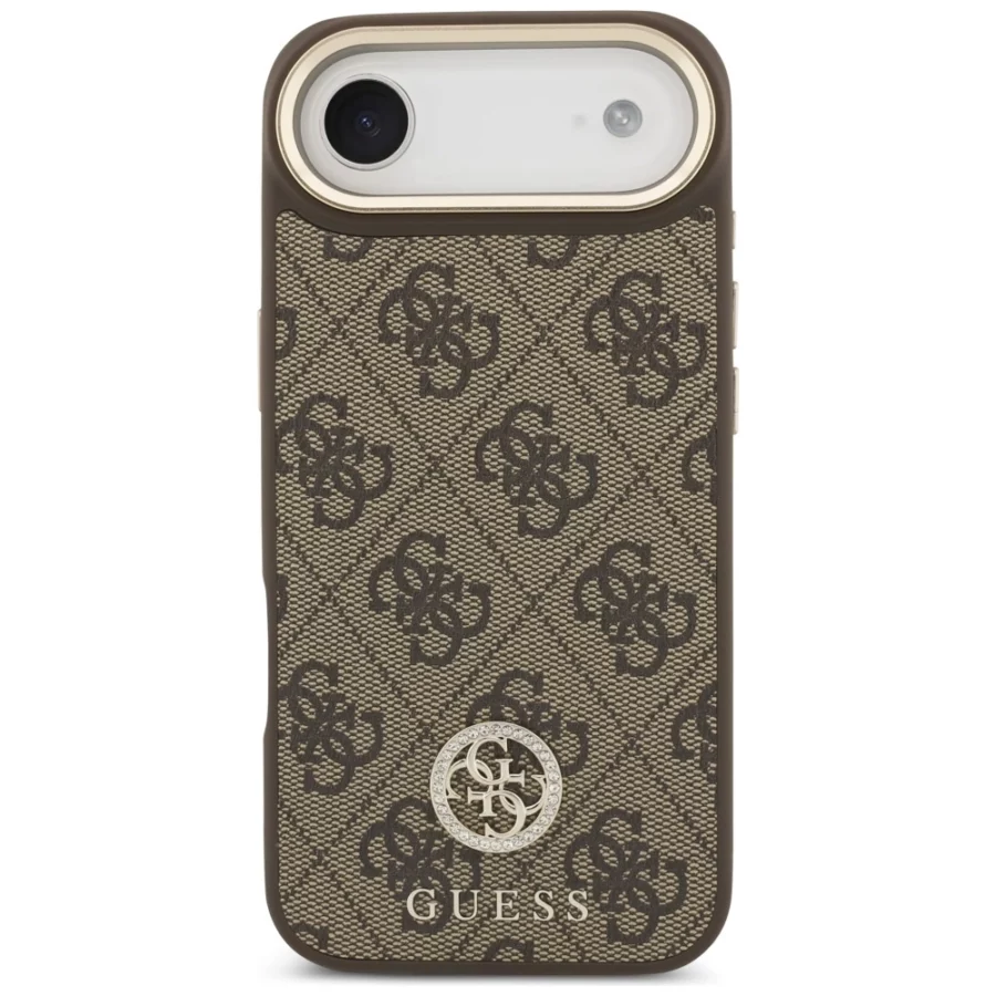 Etui Guess 4G Strass Logo MagSafe na iPhone Air - brązowe