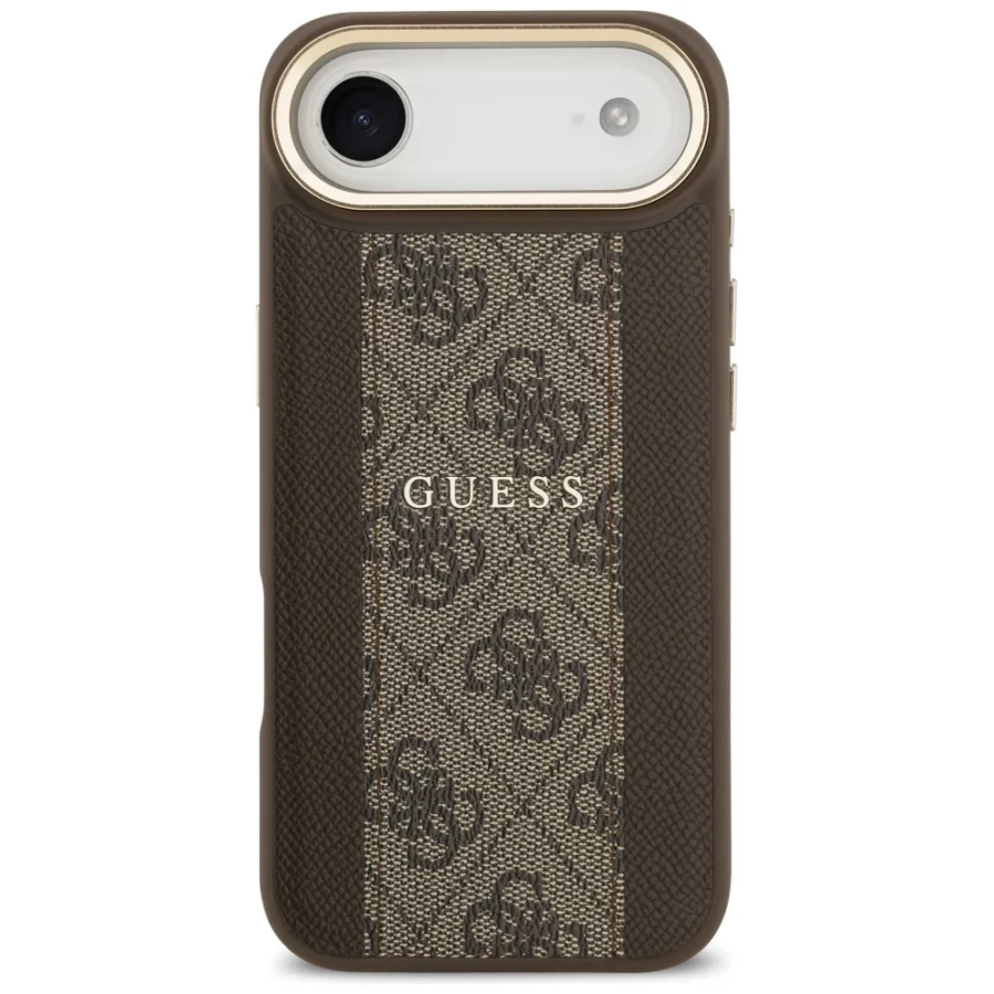 Etui Guess 4G Stripe MagSafe na iPhone Air - brązowe