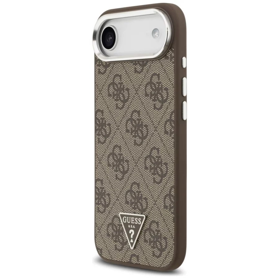 Etui Guess 4G Triangle Logo MagSafe na iPhone Air - brązowe