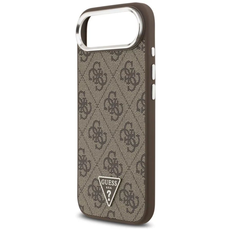 Etui Guess 4G Triangle Logo MagSafe na iPhone Air - brązowe