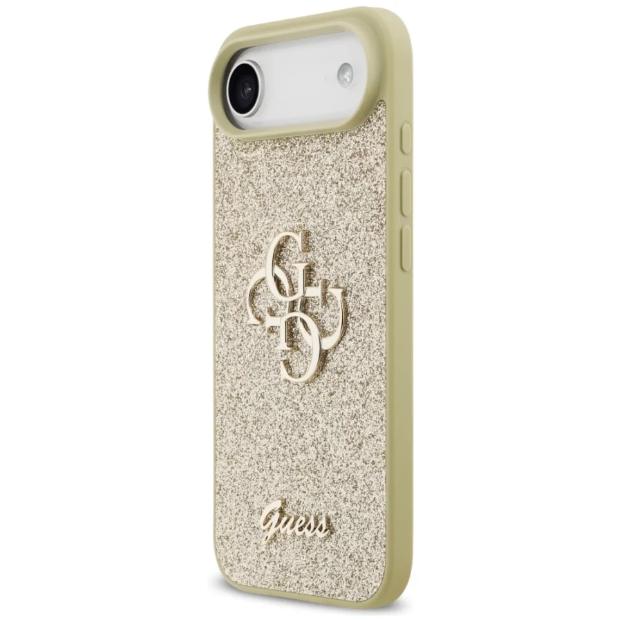 Etui Guess Fixed Glitter Big 4G na iPhone Air - złote