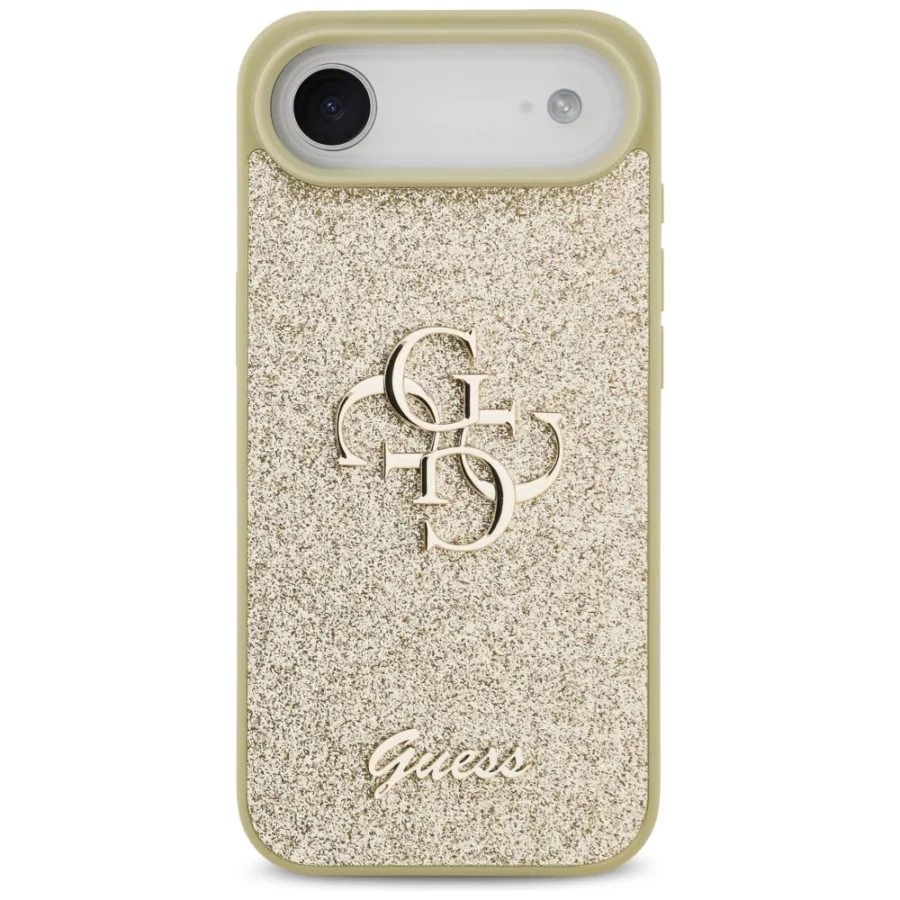 Etui Guess Fixed Glitter Big 4G na iPhone Air - złote