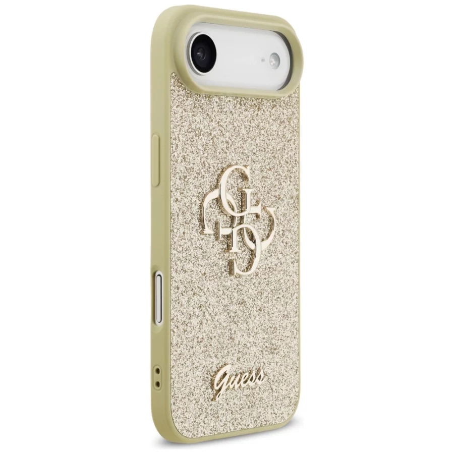 Etui Guess Fixed Glitter Big 4G na iPhone Air - złote