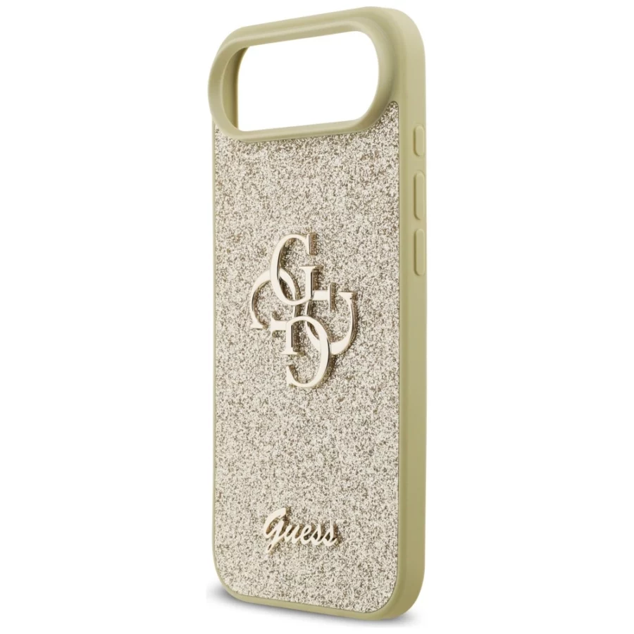 Etui Guess Fixed Glitter Big 4G na iPhone Air - złote
