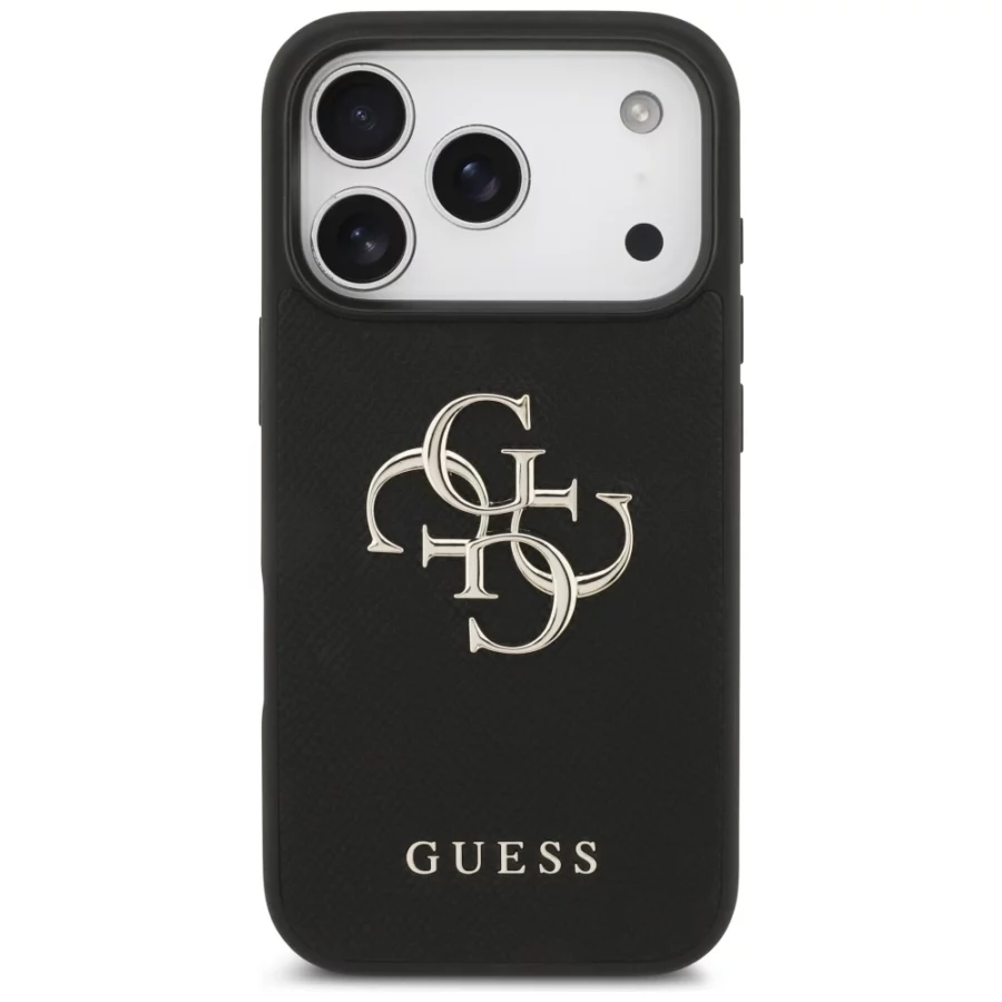 Etui Guess Grained Big 4G & Classic Logo na iPhone 17 Pro - czarne