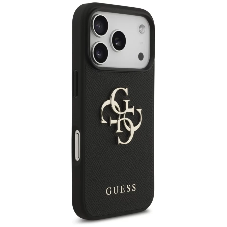 Etui Guess Grained Big 4G & Classic Logo na iPhone 17 Pro - czarne