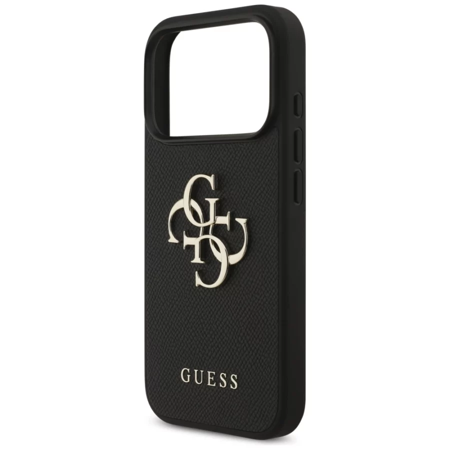 Etui Guess Grained Big 4G & Classic Logo na iPhone 17 Pro - czarne